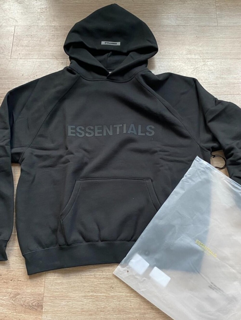 Fear of God ESSENTIALS Black Pullover Hoodie